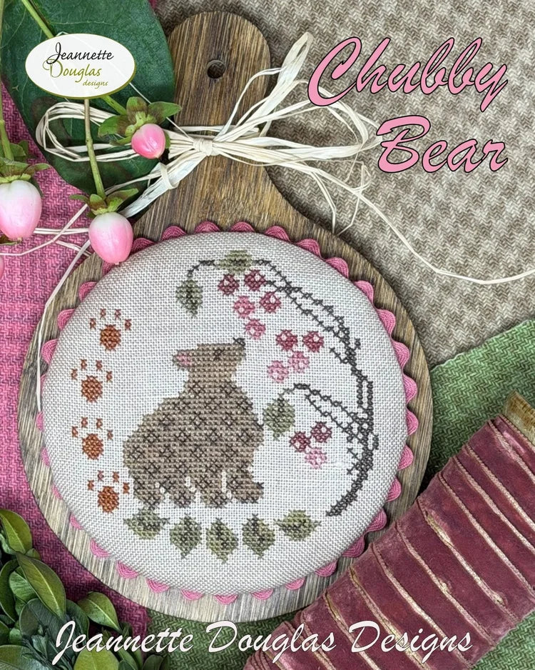 Chubby Bear counted cross stitch chart