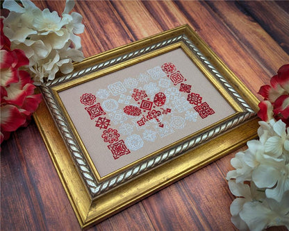 Canadian Flag Sampler Motif counted cross stitch chart