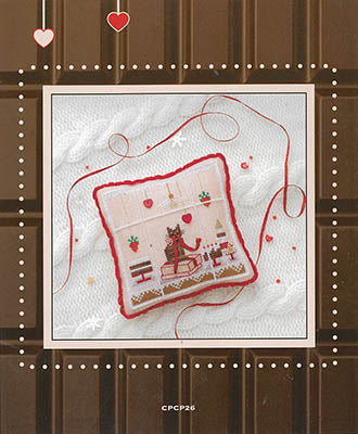 Chocolate Cat counted cross stitch chart