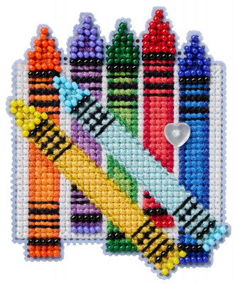 Autumn Harvest - Colorful Crayons counted cross stitch kit