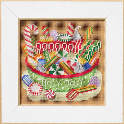 Buttons & Beads Winter Christmas Candy counted cross stitch kit