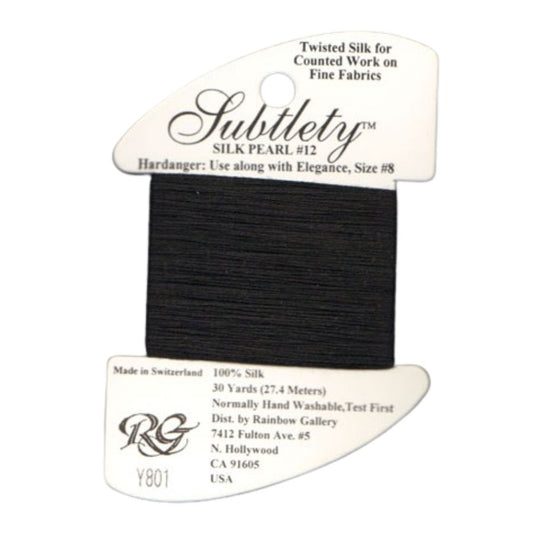 Y801 Black - Subtlety Silk Pearl #12