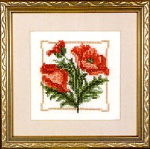 Charmers - Poppies counted cross stitch kit