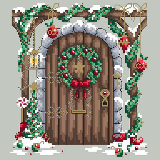 Christmas Fairy Door counted cross stitch chart