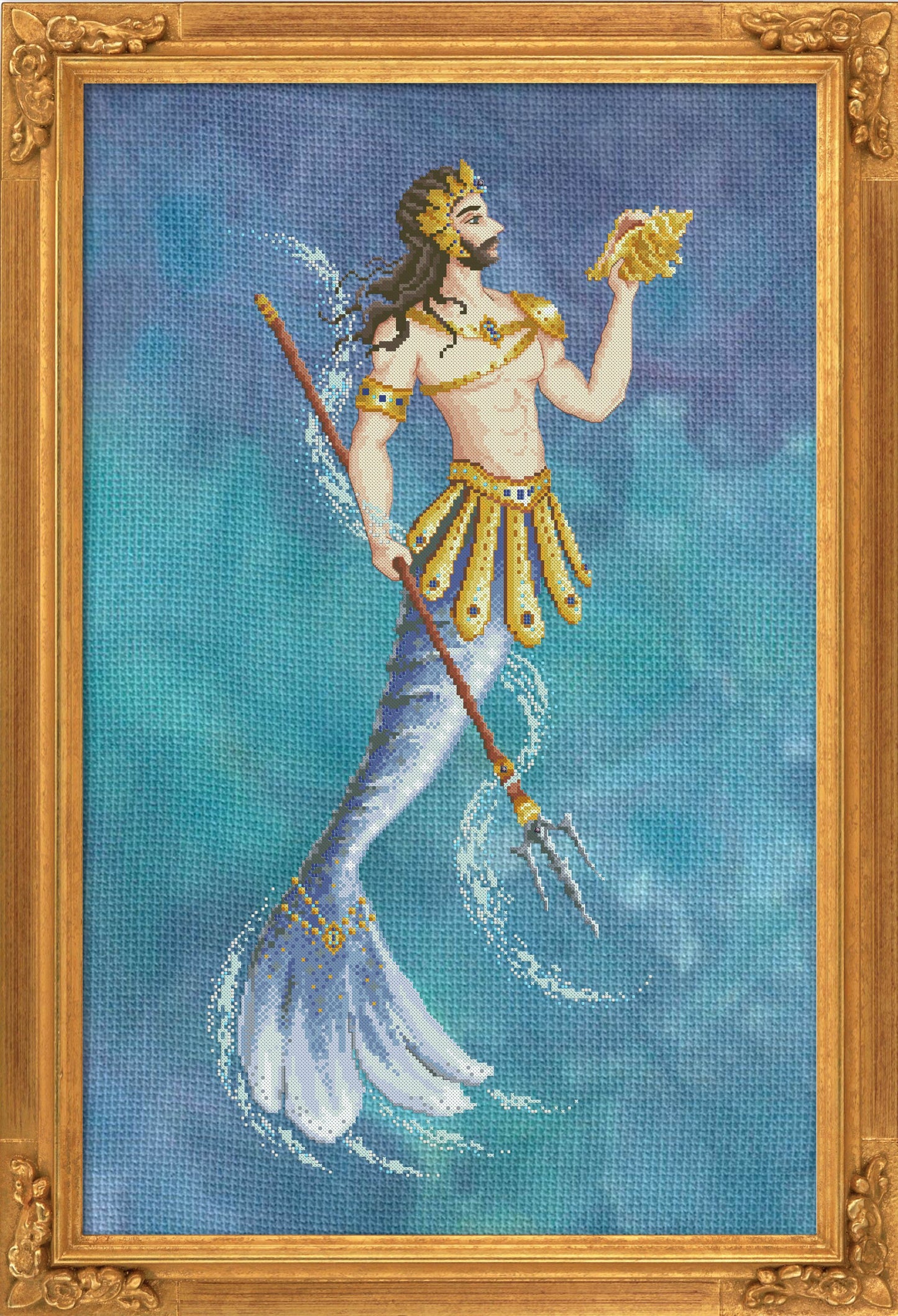 Triton counted cross stitch chart