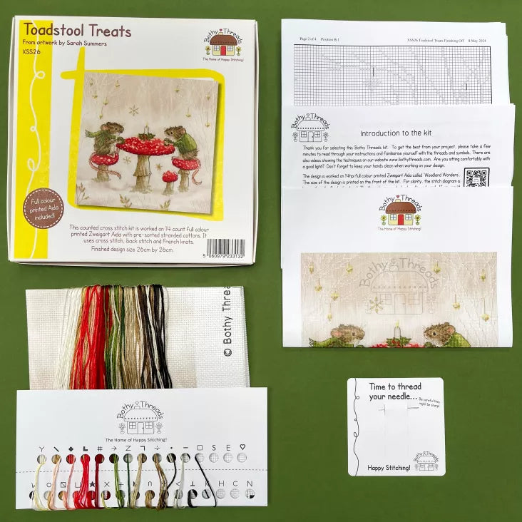 Toadstool Treats counted cross stitch kits