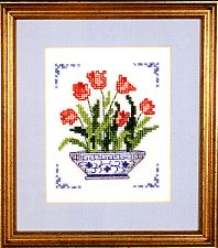 Charmers - Delft Tulips counted cross stitch kit