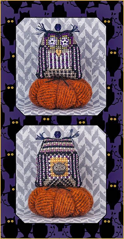 Merlin the Midnight Owl - Limited Edition Ornament counted cross stitch chart