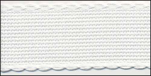 Stitchband - 1.25" White 16 ct Scallop Edge