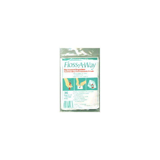 Floss-A-Way Plastic Floss Bags - Package of 36 with ring