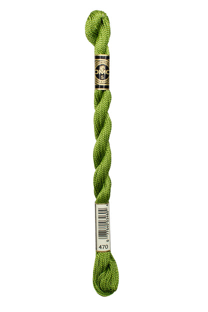 470 Light Avocado Green – DMC #5 Perle Cotton Skein