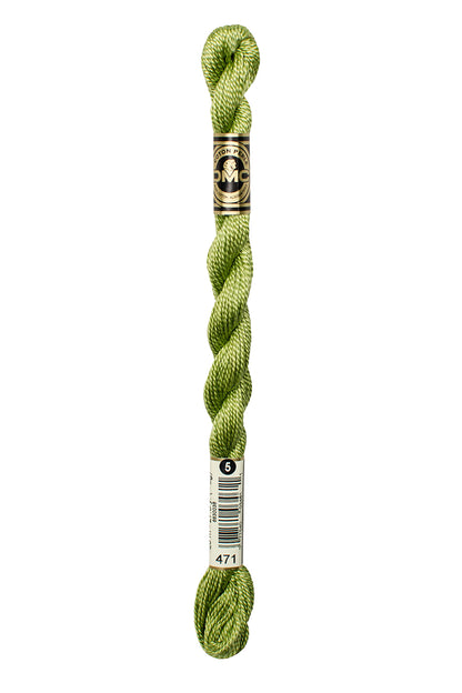 471 Very Light Avocado Green – DMC #5 Perle Cotton Skein