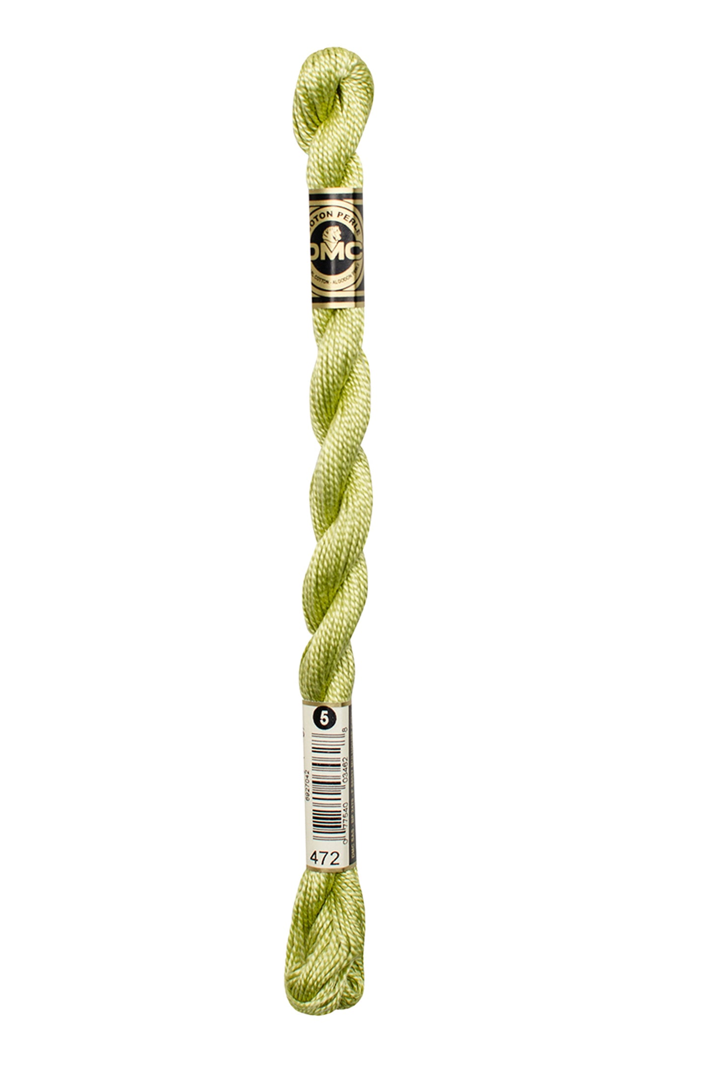 472 Ultra Light Avocado Green – DMC #5 Perle Cotton Skein