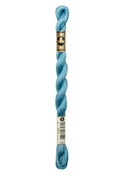 597 Turquoise – DMC #5 Perle Cotton Skein