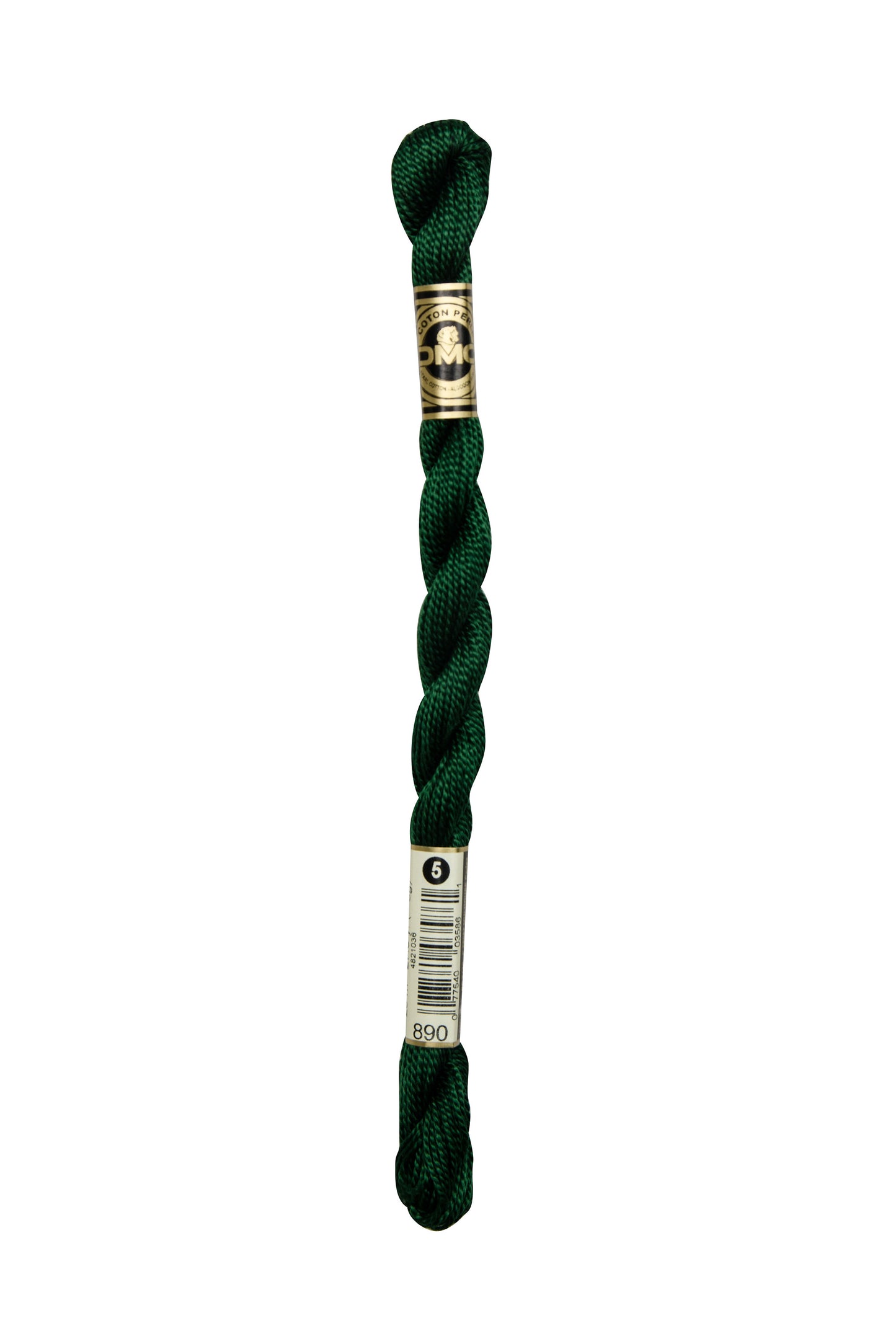 890 Ultra Dark Pistachio Green – DMC #5 Perle Cotton Skein