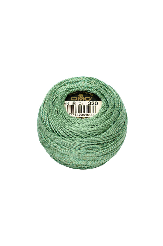 Pearl Cotton Balls - Size 8 - Moss Green - Color 580 - Meander + Make