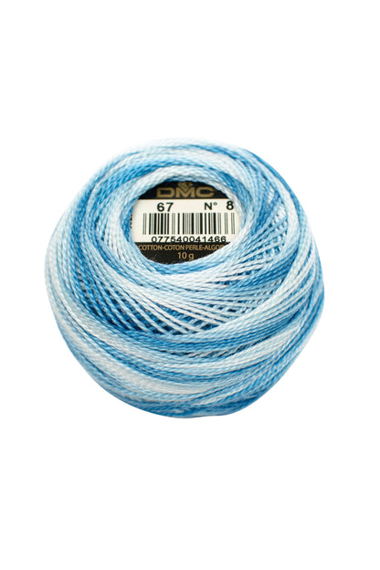 067 Variegated Light Blue - DMC #8 Perle Cotton Ball