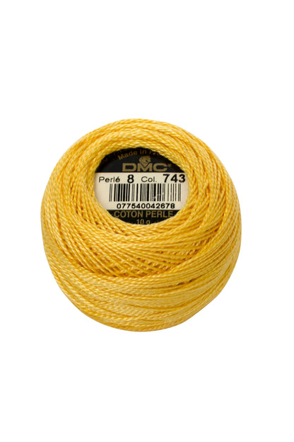 743 Medium Yellow - DMC #8 Perle Cotton Ball
