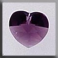 13037 Small Heart - Amethyst - Mill Hill Crystal Treasure