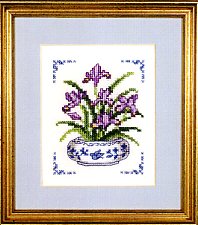 Imperial Irises Charmers counted cross stitch kit