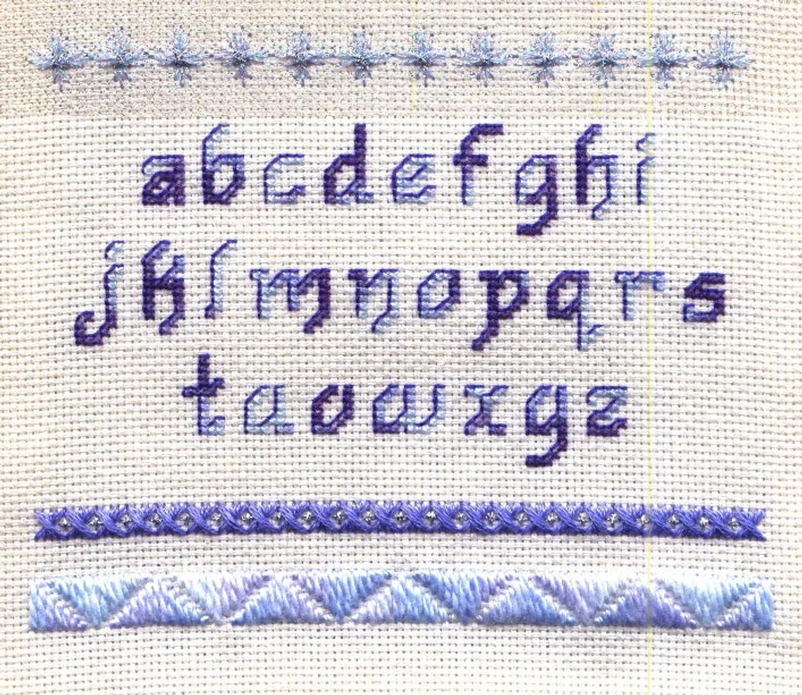 Delicate Lavender sampler pattern