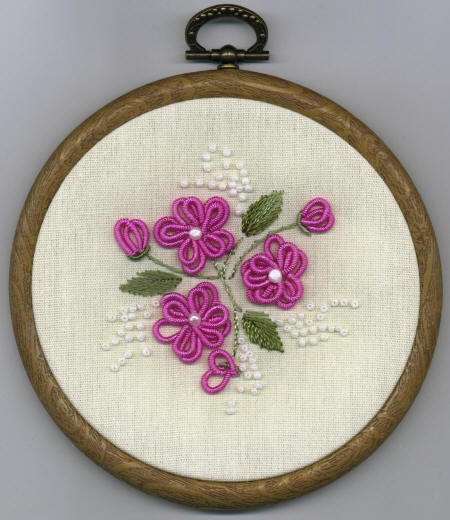 "Vi" the Japanese Violet Brazilian embroidery design