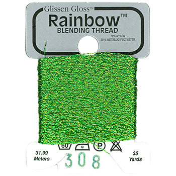 308 Lime Green Glissen Gloss Rainbow Blending Filament