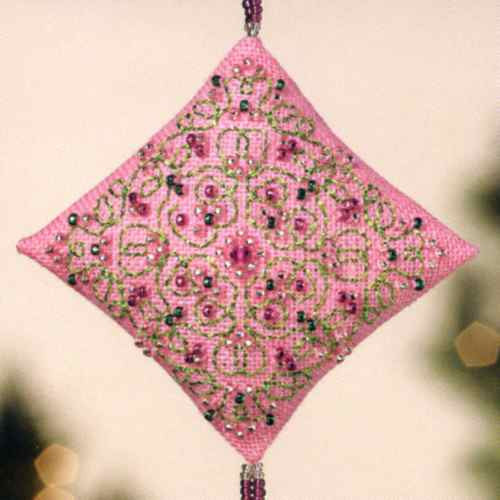 Tiny Treasured Diamond Pink Champagne counted cross stitch kit