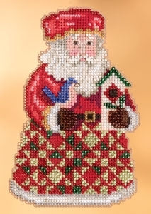 Cozy Christmas Santa counted cross stitch kit