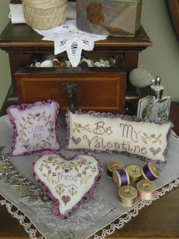 Valentine Trifles counted cross stitch leaflet
