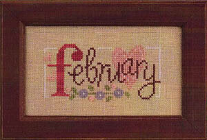 A Bit of February counted cross stitch chart