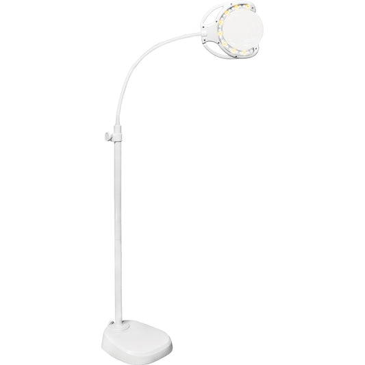 Convertible Floor/Desk/Clip-On Lamp with Magnifier