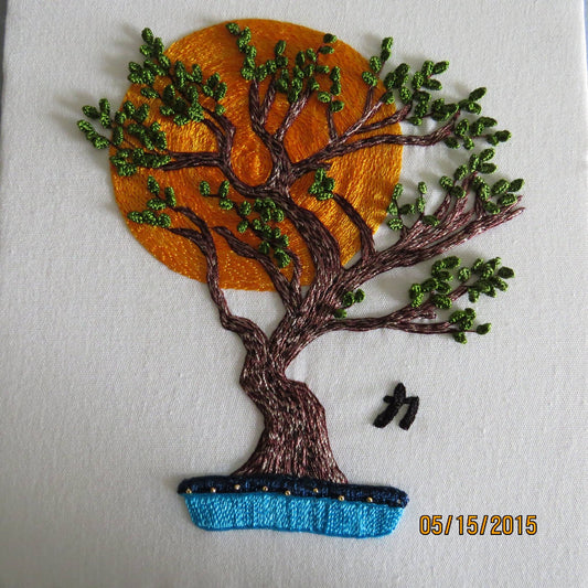 Bonsai Tree of Strength Brazilian embroidery pattern