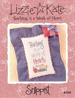 Teaching is a Work of Heart counted cross stitchchart