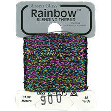 900 Multi Black Glissen Gloss Rainbow Blending Filament