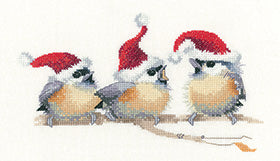 Festive Chicks counted cross stitch chart