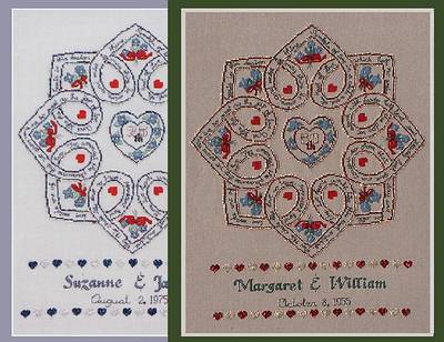 Victorian Love Knot sampler pattern