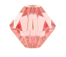 6mm Lt Rose Bicone Bead