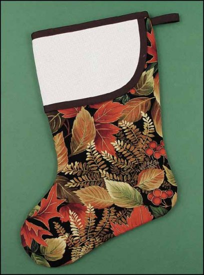 Leaves - prefinished stocking with Aida band