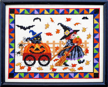 Pumpkin Parade counted cross stitch chart