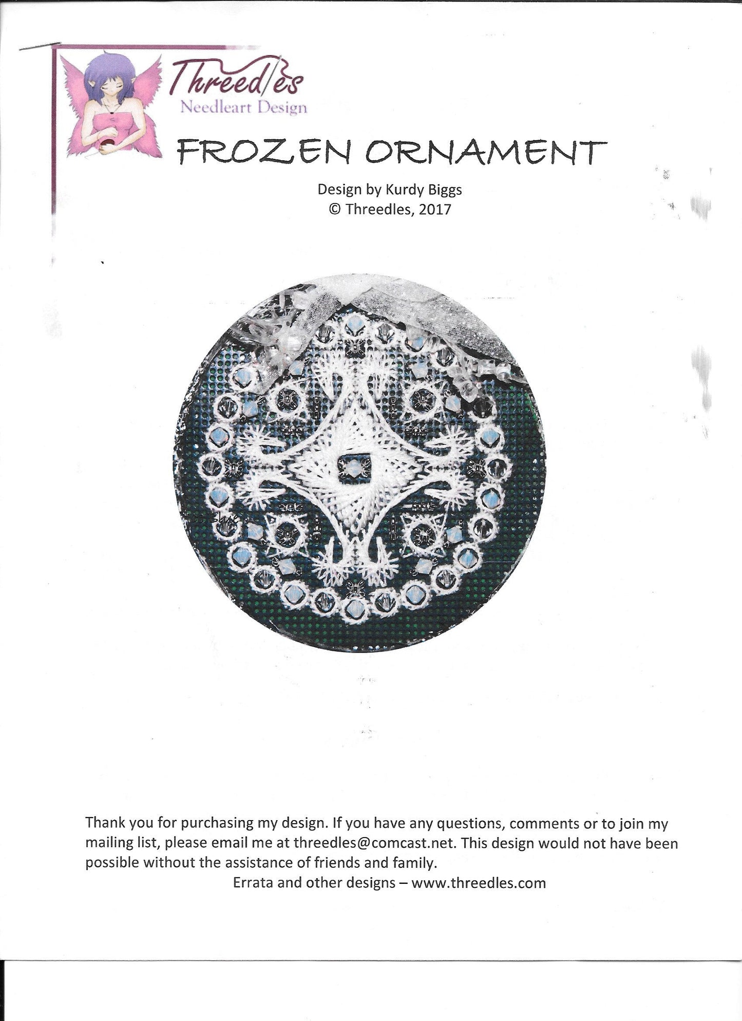 Frozen Ornament canvasworkchart