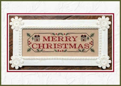 Merry Christmas counted cross stitch chart