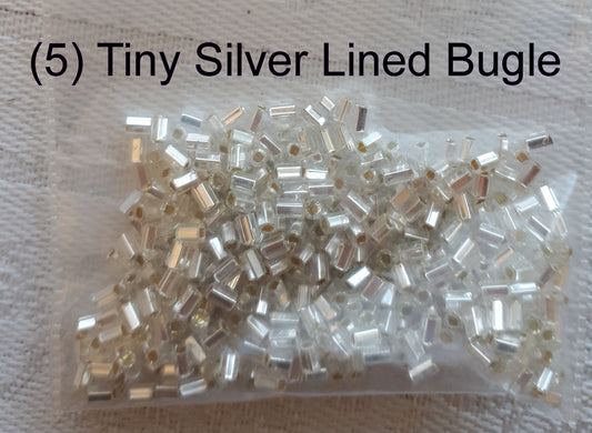 Silver Lined Crystal Size 1 Bugle Beads
