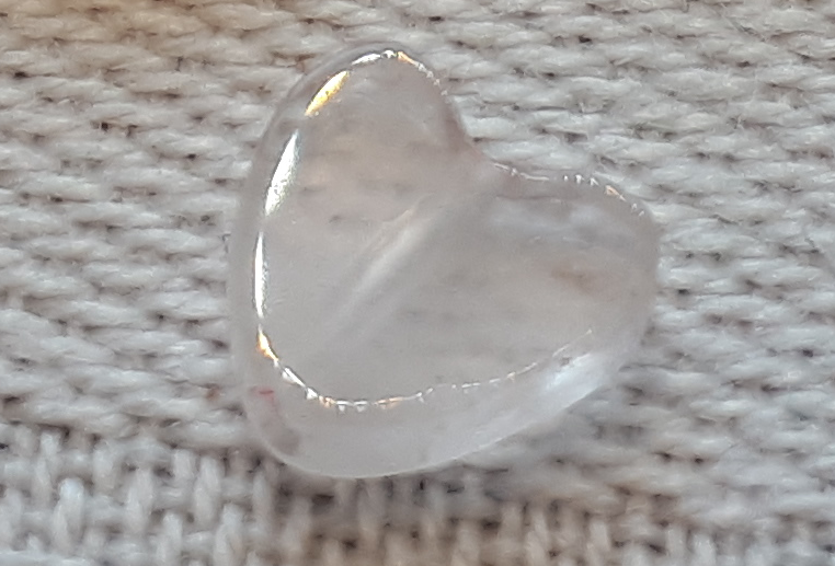 Rose Quartz Heart Bead - 7mm
