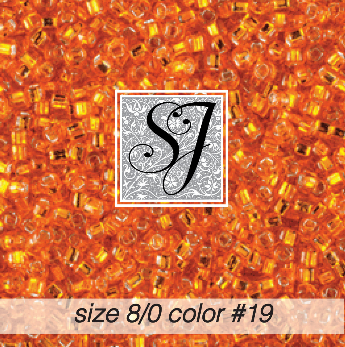 8° Beads - Orange Silver Lined - colour 19