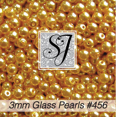456 Sunflower - 3mm Glass Pearls