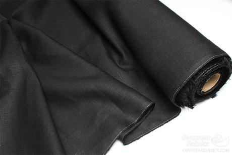 Black Dress-Weight Linen - $0.01 / sq in - SALE!