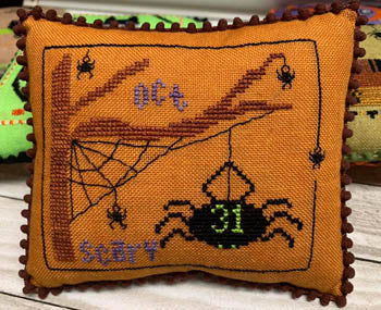 Scary Spiders counted cross stitch chart