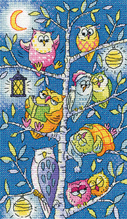 Tree of Owls counted cross stitch chart