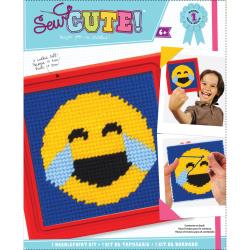 Emoji Happy Tears needlepoint kit